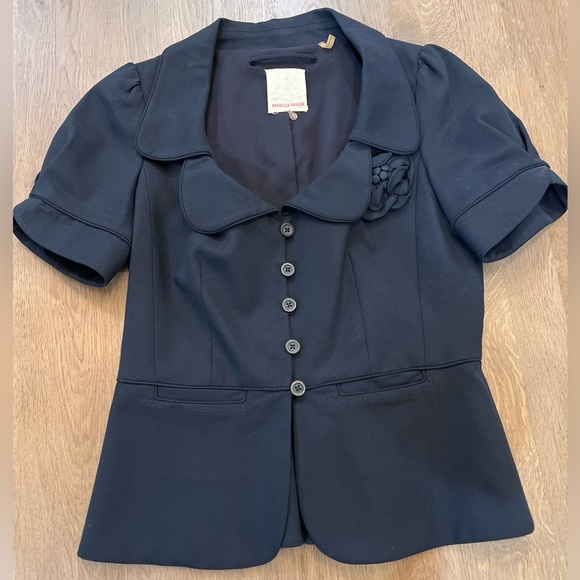 Robe Rebecca Taylor Sans Manches Avec Dentelle - Taille 6 Navy (bleu Marine) - Neuf Avec étiquettes - Valeur $425